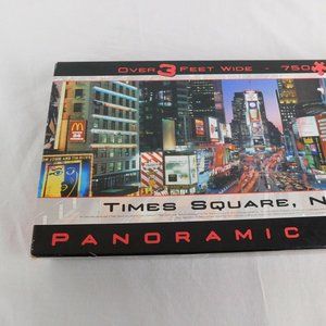 Times Square New York Buffalo Games Panoramic Jigsaw Puzzle Complete 750 Piece